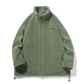Men’s Reversible Fleece Jacket | Warm Zip Up Coat with Stand Collar