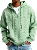 Mens Half Zip Hooded Sweatshirt | Casual Autumn Hoodie