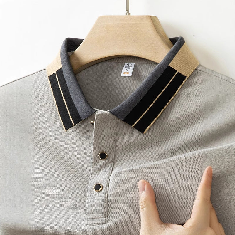 Short Sleeve Shirt With Lapel Collar Loose Fit Shirt For Men