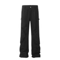 Solid Color Workwear Men's Baggy Straight Trousers