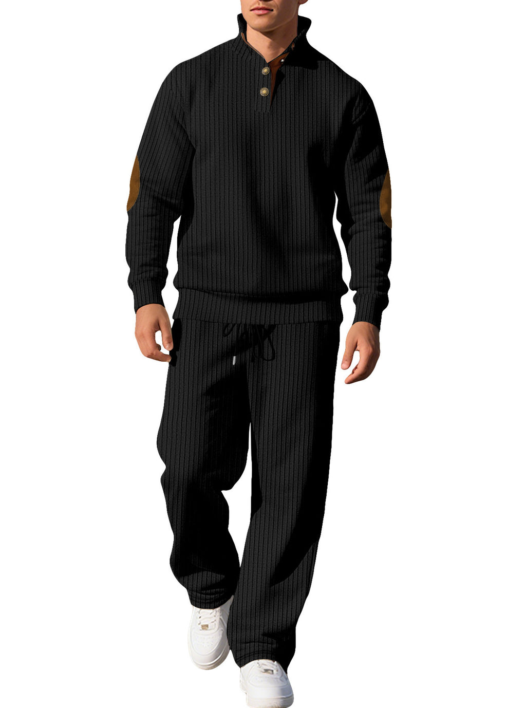 Mens Casual Trousers And Stand-collar Versatile Jacket Set