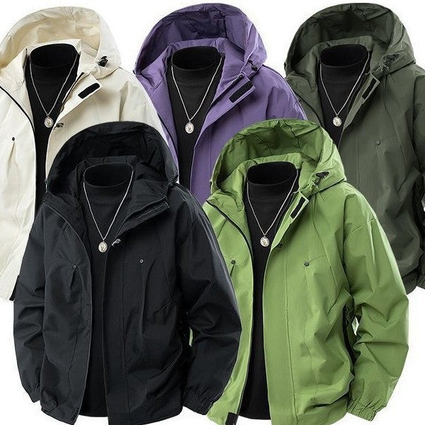 Men's And Couple's Outdoor Windproof Lettered Jacket