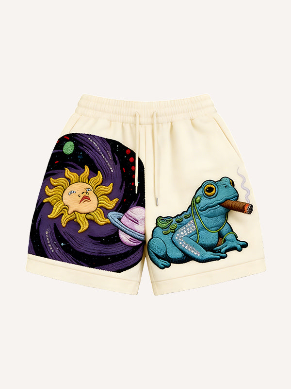 Mens Retro Printed Casual Shorts | Loose Summer Streetwear