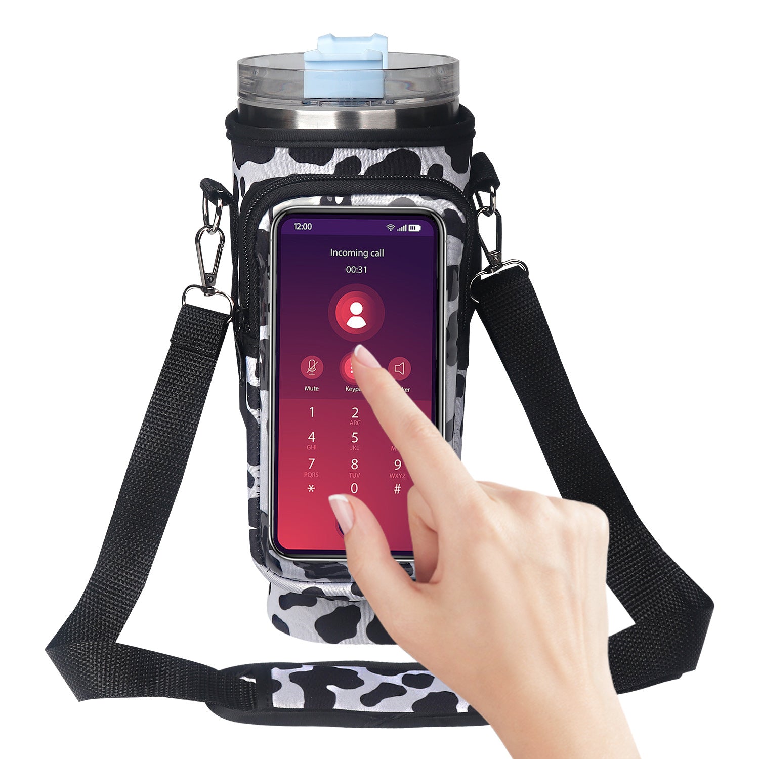40oz Tumbler Carrier | Touchscreen Window Neoprene Sleeve📱🥤