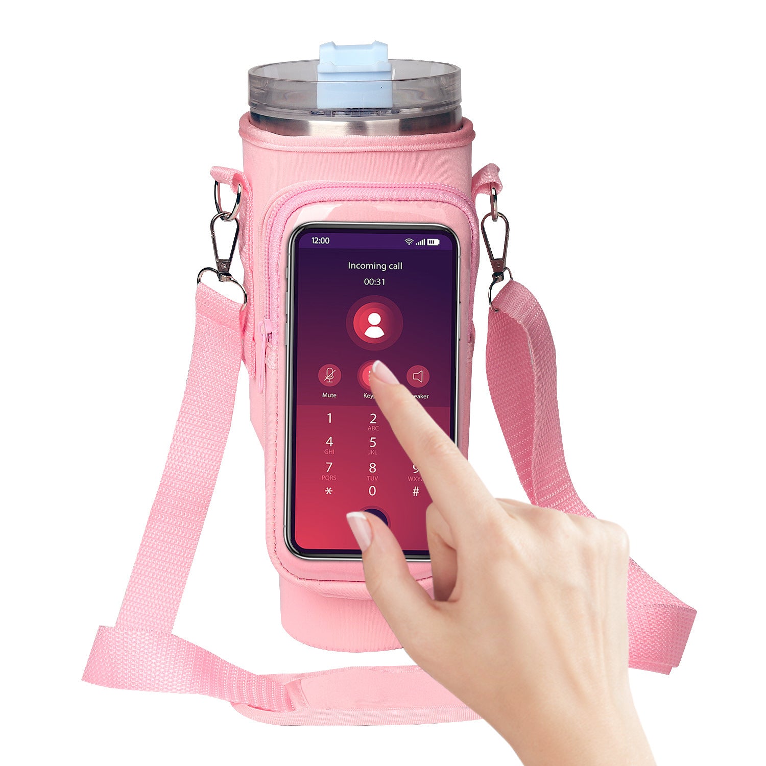 40oz Tumbler Carrier | Touchscreen Window Neoprene Sleeve📱🥤