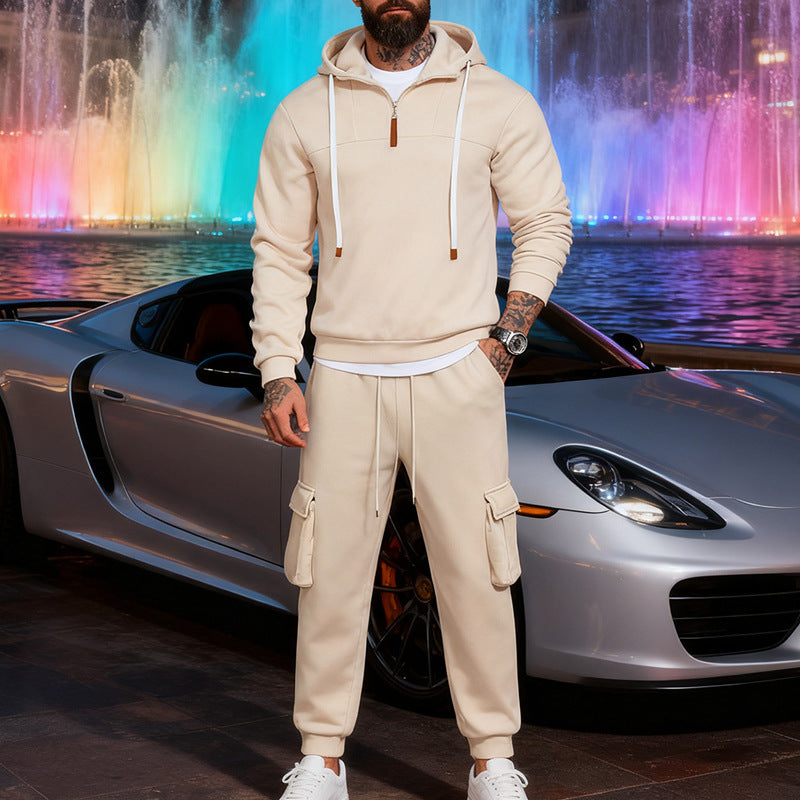 Mens Hoodie and Sweatpants Set | 2 Piece Sports Tracksuit