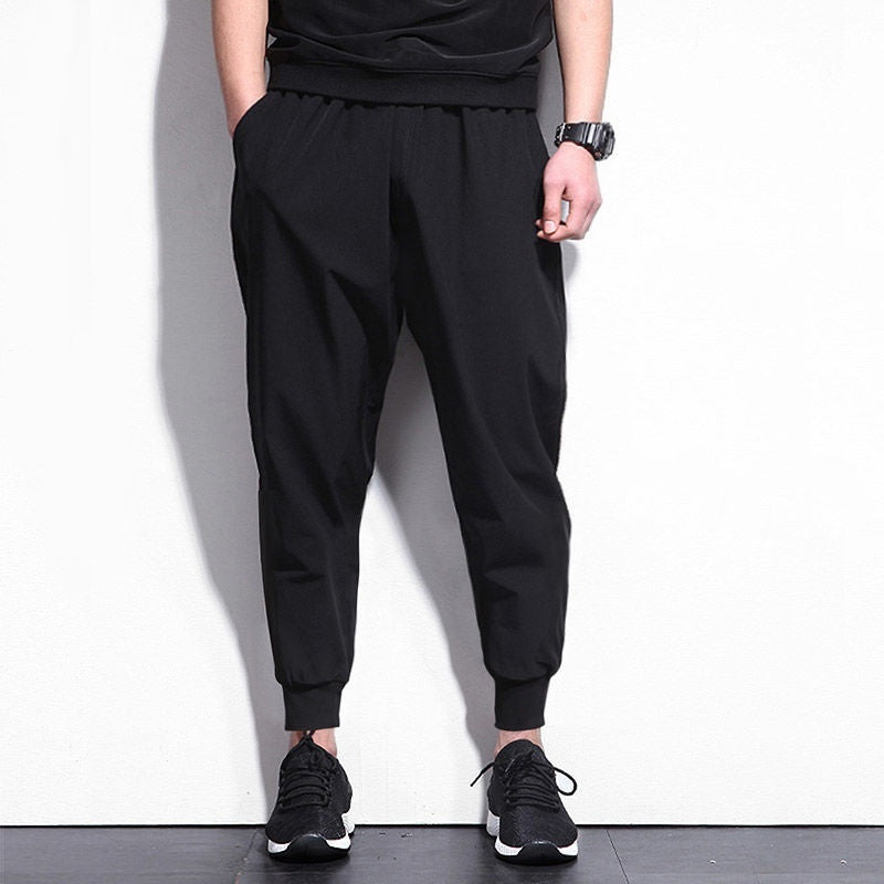 Stretchy Plus-Size Jogger With Drawstring Waist Mens Athletic Trousers