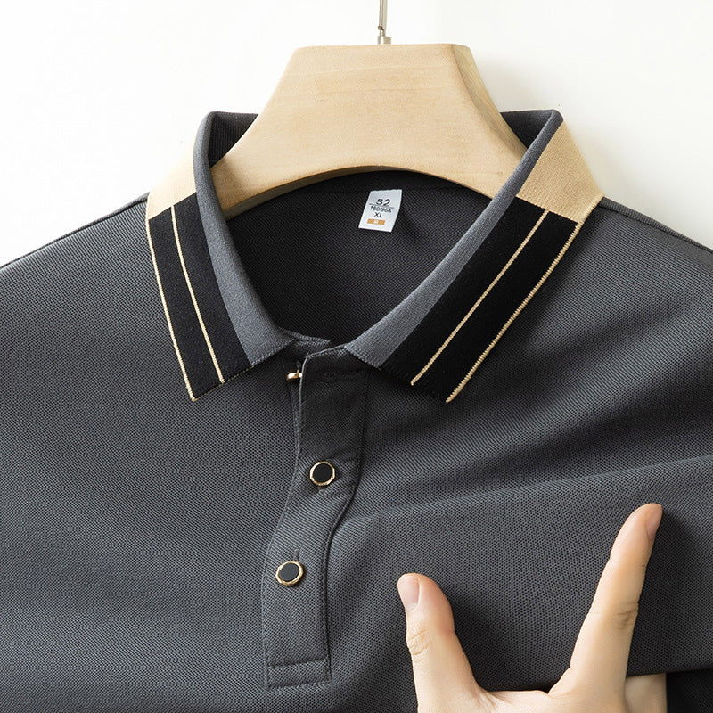 Short Sleeve Shirt With Lapel Collar Loose Fit Shirt For Men