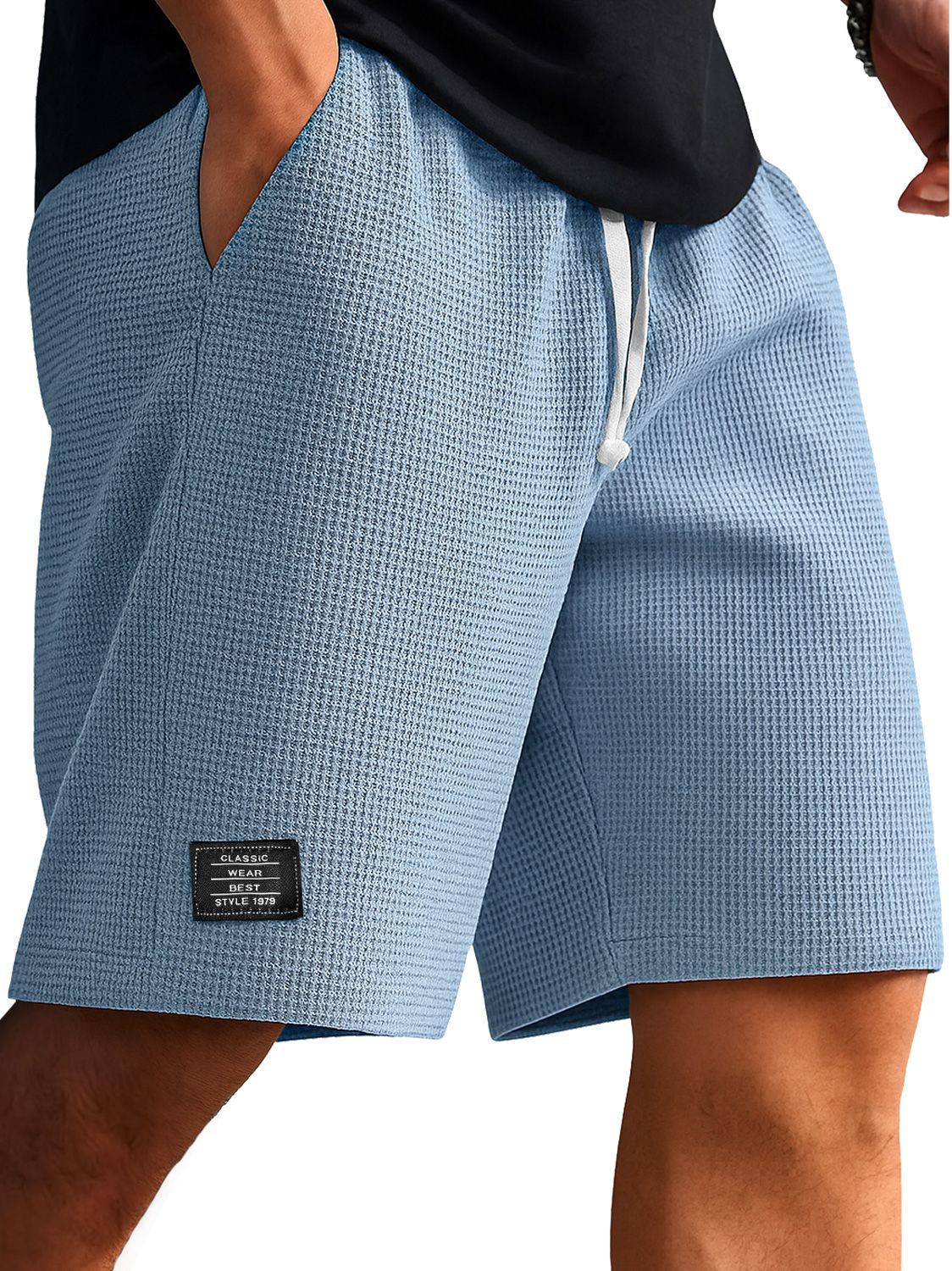 Waffle-Weave Cropped Pants Mens Mid-Years Pants