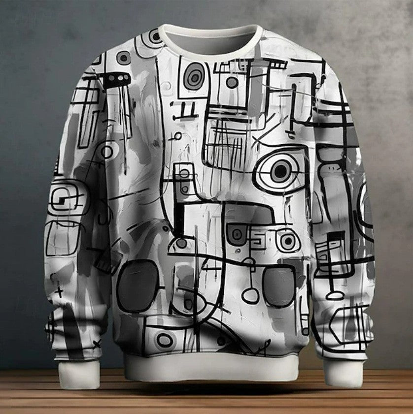 🎨 Men’s Graffiti Art Pullover Hoodie
