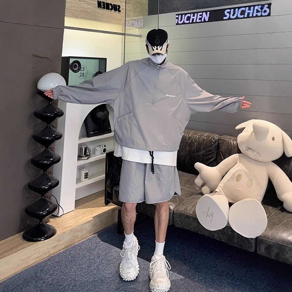 Mens Ice Silk Quick Dry Sports Set | 2 Piece Gym Outfit