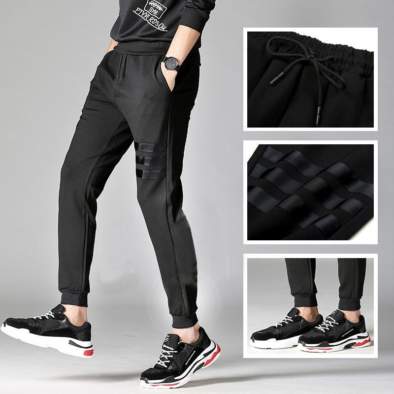 Stretchy Plus-Size Jogger With Drawstring Waist Mens Athletic Trousers