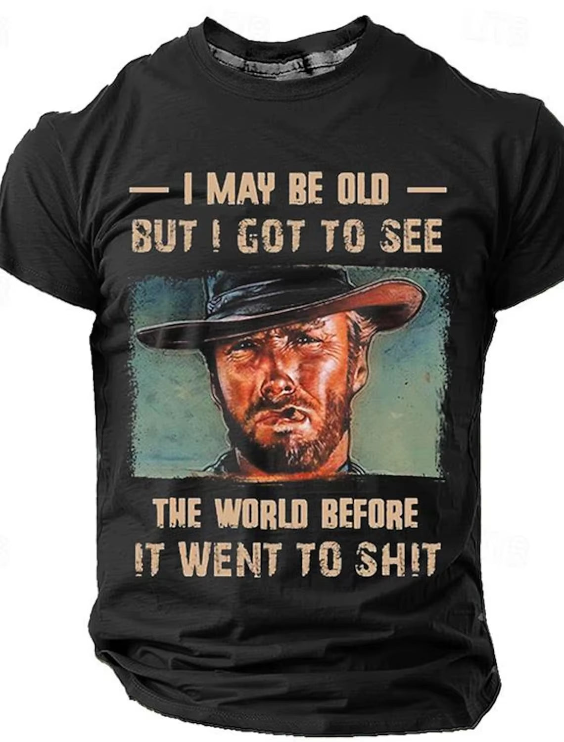 Men'S Retro Western Denim 3D Printed T-Shirt Personality Street Men'S T-Shirt Fitness Oversized T-Shirt Outdoor Fashion T-Shirt