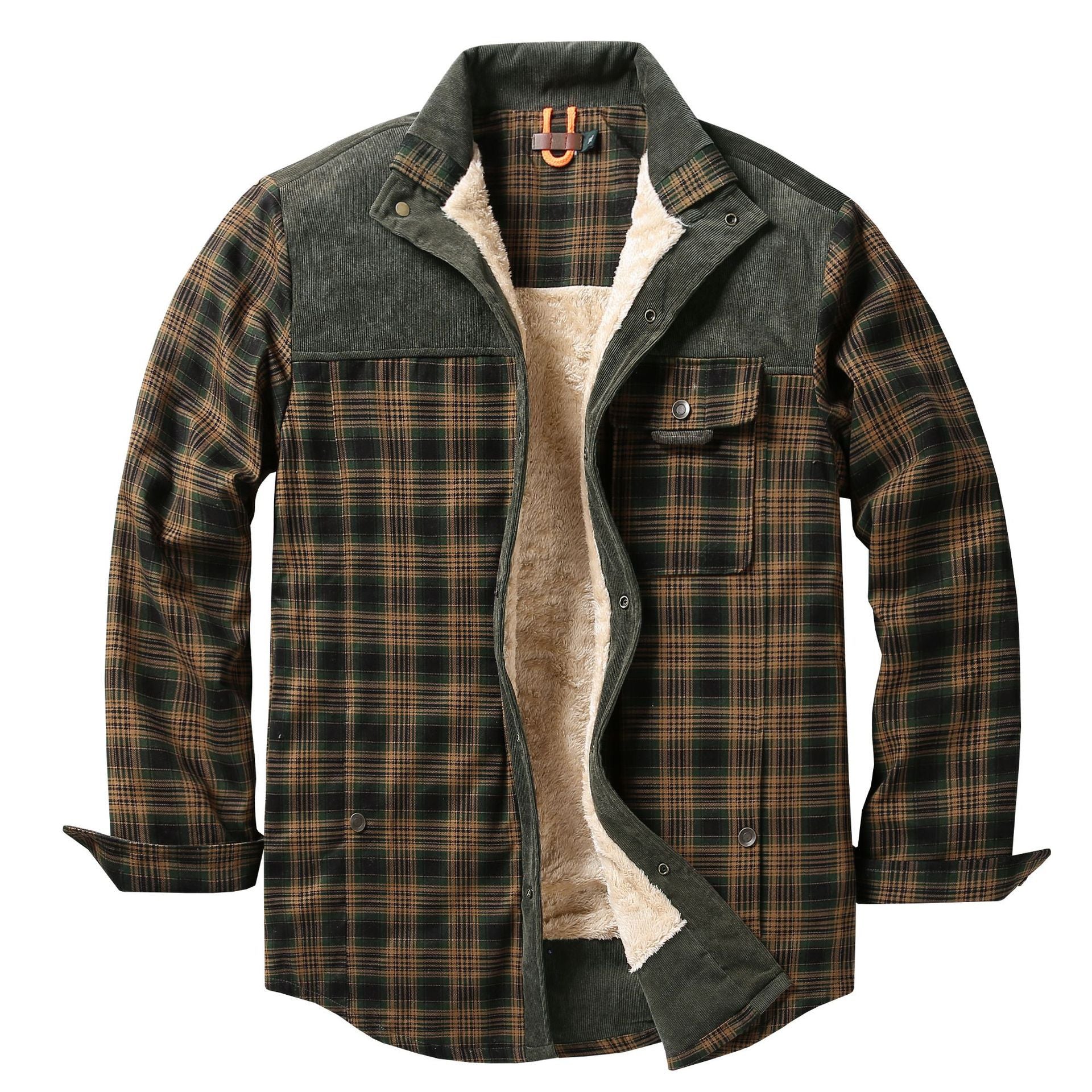 European-size Plaid Shirt Mens Outerwear