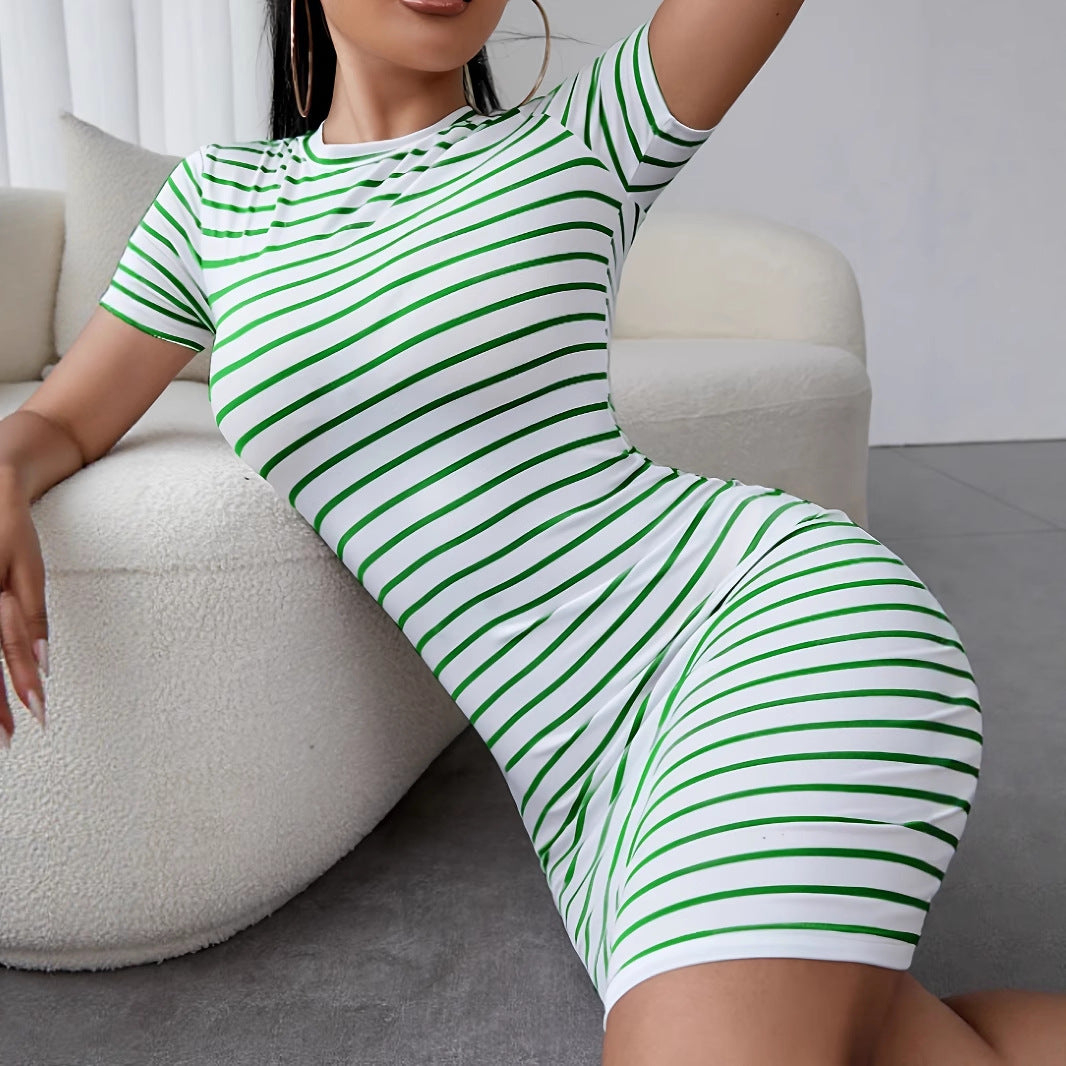 Women’s Summer Striped Bodycon Dress | Casual Slim Fit Dress