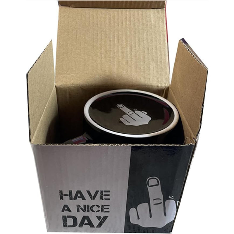Funny 3D Middle Finger Coffee Mug – Novelty Gag Gift Cup