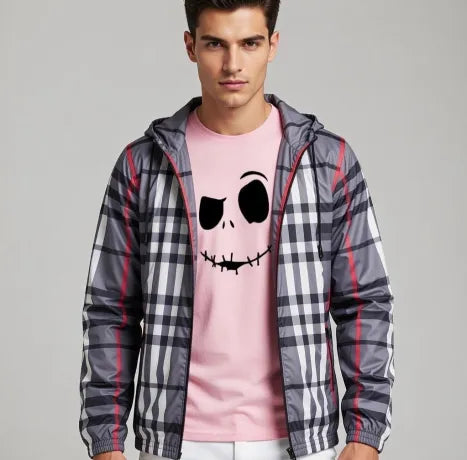 Men's Camo Jacket & Pink Graphic T-Shirt 2-Piece Outfit Set